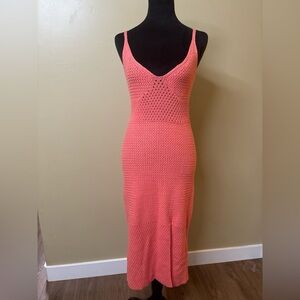 Madden NYC nit Coral Midi Dress
